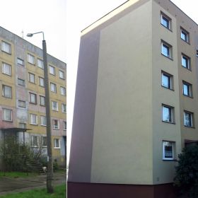 Budynki wspólnot mieszkaniowych przed i po termomodernizacji - ZBM-TBS Bytom
