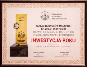 ZBM laureatem Inwestycji Roku - ZBM-TBS Bytom