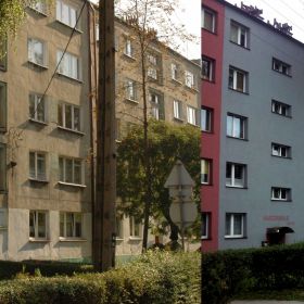 Budynki wspólnot mieszkaniowych przed i po termomodernizacji - ZBM-TBS Bytom